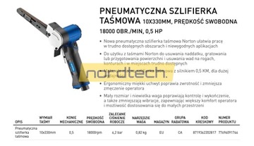 ПНЕВМАТИЧЕСКАЯ ЛЕНТОЧНО-ШЛИФОВАЛЬНАЯ МАШИНА NORTON 10X330 ММ