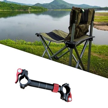 Krzesło wędkarskie Uchwyt na parasole Zacisk do parasola Balkon Zewnętrzny aluminium Czarny