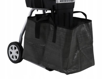 MOCNY RĘBAK ROZDRABNIACZ ELEKTRYCZNY DO GAŁĘZI TARCZOWY 2500W 45mm Z KOSZEM