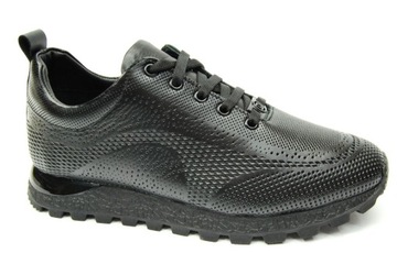 BOMBONELLA 750 sneakersy CZARNE damskie SKÓRA r 37