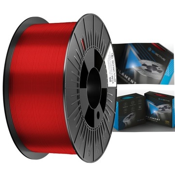 FILAMENT 3D 1,75MM 1,1 KG 3DACTIVE PET-G DO DRUKARKI CZERWONY transparentny