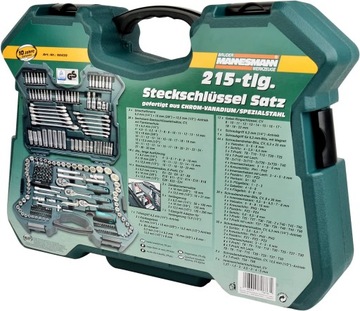 Набор инструментов торцовые ключи 215 шт. Брюдер Маннесманн