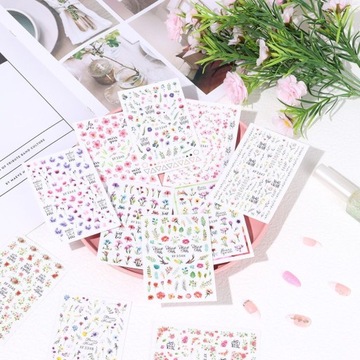 Самоадгезивные выпуклые 3D наклейки на узоры кошек гвоздей