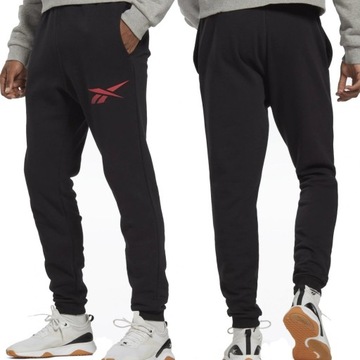 Reebok spodnie dresowe joggery męskie ocieplane HR6996 M