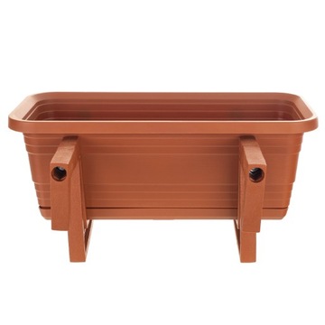 БАЛКОННАЯ ЯЩИКА ЦВЕТОЧНЫЙ ВАЗ ЦВЕТОЧНЫЙ ВАЗ 40см РУЧКИ ПОДСТАВКА БАЛКОННАЯ БАЛЮСТРАДА