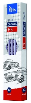 КАРАНДАШ TETIS KV060-H3 С ТВЕРДОСТЬЮ ПИКСЕЛЛЯ H3 12ШТ.