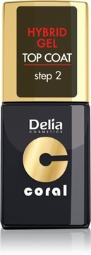 DELIA Top na lakier HYBRID GEL Krok2 11 ml