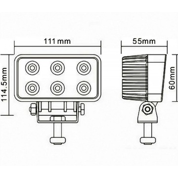 РАБОЧАЯ ЛАМПА 6 СВЕТОДИОДОВ ГАЛОГЕННАЯ 12В 24В СВЕТОДИОДНАЯ
