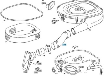 Przewód dolotowy Mercedes-Benz A6030900082