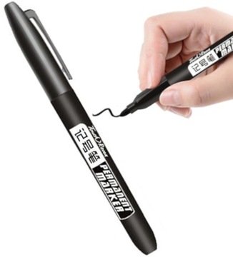 MARKER PERMANENTNY OKRĄGŁY CZARNY WODOODPORNY