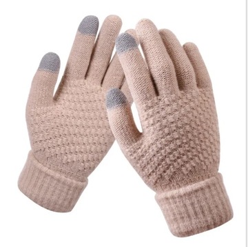 Autumn Winter Thicken Warm Gloves For Women M