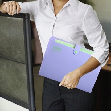 Teczka na Dokumenty Składana 13 Przegródek Biwuar Fioletowa