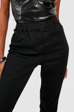 Boohoo rpd jeansy czarne jegginsy na spodnie gumce rurki S NG6