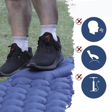 САМОНАДУВАЮЩИЙСЯ ДВОЙНОЙ ТУРИСТИЧЕСКИЙ МАТРАС СВЕРХЛЕГКИЙ ВСТРОЕННЫЙ НАСОС