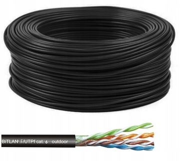 Kabel RJ45 sieciowy internet LAN przewód SKRĘTKA F/UTP cat 6 ziemny za metr