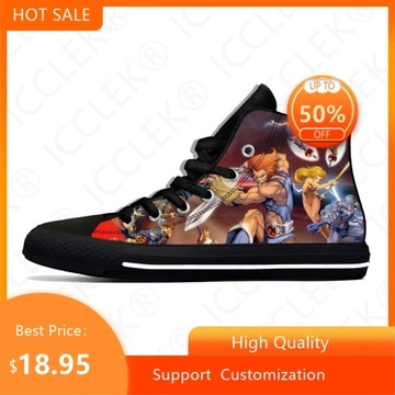 wysokie buty płócienne Hot Thundercats Anime Cartoon Manga moda deska buty