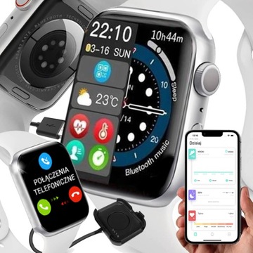 SMARTWATCH ZEGAREK POLSKIE MENU ROZMOWY SPORT SMART WATCH DAMSKI MĘSKI WHIT