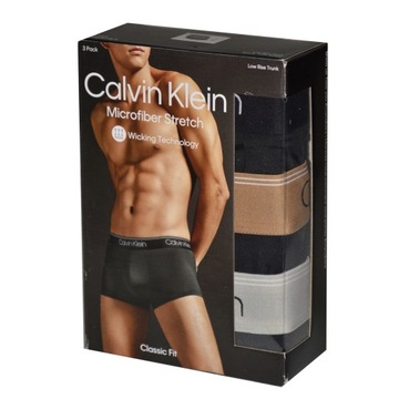 CALVIN KLEIN BOKSERKI MĘSKIE MAJTKI TRUNK 3PK - 000NB2569A-GF0