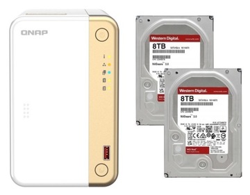 Serwer plków NAS QNAP TS-262-4G + 2x 8TB WD Red