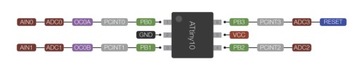 ATtiny10-TS8R с адаптером