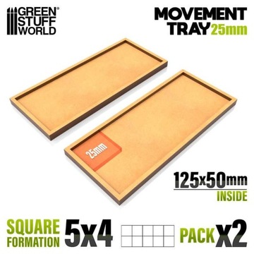 GSW - MDF Movement Trays 125x50mm