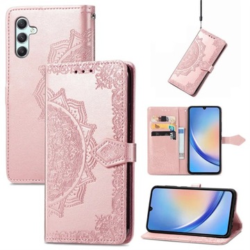 Etui z klapką do Samsung Galaxy A34 5G złoty