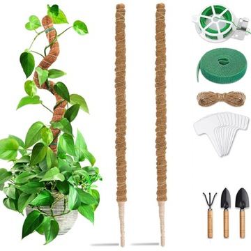 2 SZT RAMA WSPINACZKOWA MONSTERA PATYK Z ROŚLINY KOKOSOWEJ 64CM DO OGRÓD