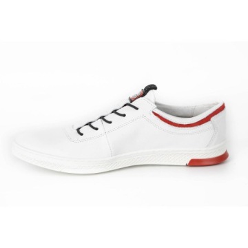 МУЖСКАЯ ОБУВЬ ПОВСЕДНЕВНАЯ КОЖАНАЯ K22 БЕЛАЯ ЛАКАЯ 45