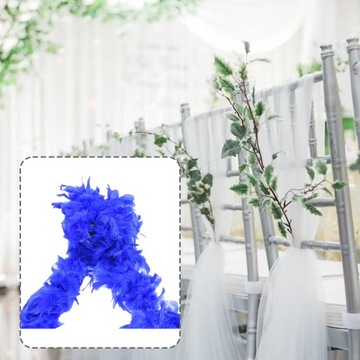 Карнавальный шарф для вечеринок, Шарф с перьями, Боа из перьев, Перья темно-синие