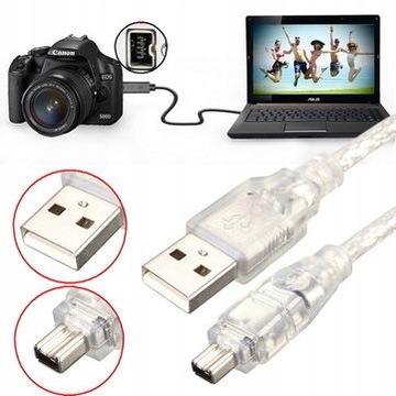 Прозрачный белый кабель USB 1394 для камеры