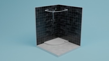ДУШЕВАЯ ШТОРНА, АРОЧНЫЙ ДУШЕВОЙ ПОДДОН 80X80