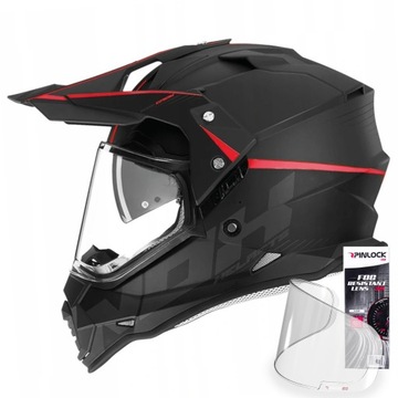 NOX N312 KASK MOTOCYKLOWY CROSS BLENDA +PINLOCK XS
