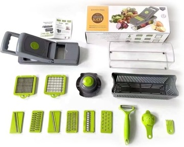 НАБОР ТЕРКА-СЛАЙСЕРА ДЛЯ ОВОЩЕЙ И ФРУКТОВ 14в1