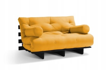 Sofa z funkcją spania 140x200 cm - Pascall Slim Exclusive Black Futon MI85