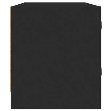 vidaXL Шкаф под телевизор со стеклянными дверцами, черный, 102x37x42 см