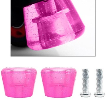 2 шт. Stopper Roller Роликовый тормоз для роликовых коньков, розовый