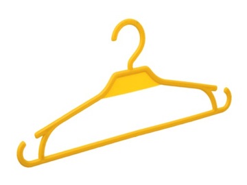 ВЕШАЛКИ ДЛЯ ДОМАШНЕГО ДЕТСКОГО ГАРДЕРОБА ЖЕЛТЫЕ 100 шт.
