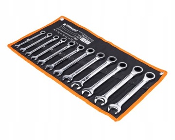 КЛЮЧИ НАКОЛЬНЫЕ С ТРЕЩОТКОЙ 8-19 12 ШТ.