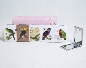 LUSTERKO SKŁADANE kieszonkowe do torebki PAPUGA