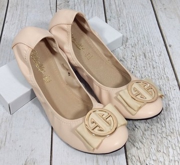 DAMSKIE BALERINY Z GUMKĄ DUŻE ROZMIARY r 44