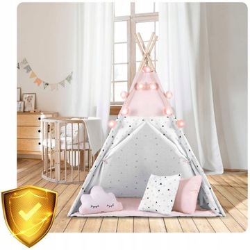 Детская палатка-вигвам TIPI TEEPEE Гирлянда Подушки Стабилизатор ВЫХОД
