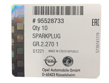 СВЕЧИ ЗАЖИГАНИЯ ОРИГИНАЛ OPEL CORSA 1.4 4ШТ.