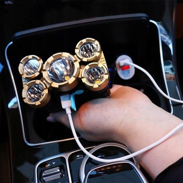 МОЩНЫЙ СВЕТОДИОДНЫЙ ФАРА COB С ОТРАЖАТЕЛЕМ ТУРИСТИЧЕСКАЯ ФАРА 5LED