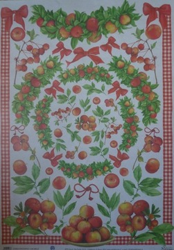 papier do decoupage 50 x 70cm - owoce, jabłka