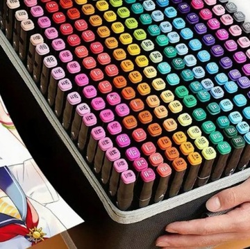 МАРКЕРЫ АЛКОГОЛЬНЫЕ ДВУХСТОРОННИЕ, МАРКЕРЫ, МАРКЕРЫ, ТРИПСЫ, 168 шт, набор, СУМКА