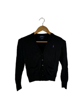 Sweter damski Ralph Lauren czarny z logiem XS