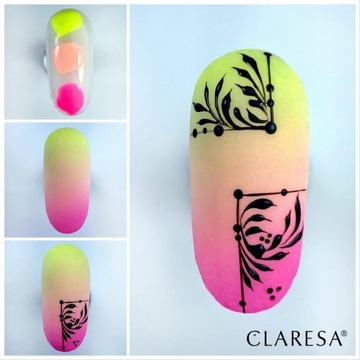 Лак гибридный неоновый розовый Claresa FLUO 5