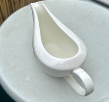 SOSJERKA PORCELANOWA NACZYNIE DO PODAWANIA SOSU 260ml ZESTAW Z NABIERKA