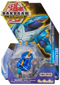 BAKUGAN LEGENDS PLATINUM FIGURKA SHARKTAR + KARTY