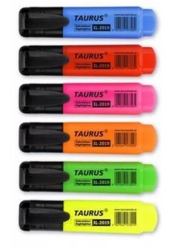 ZAKREŚLACZE TAURUS KOMPLET 6 KOLORÓW